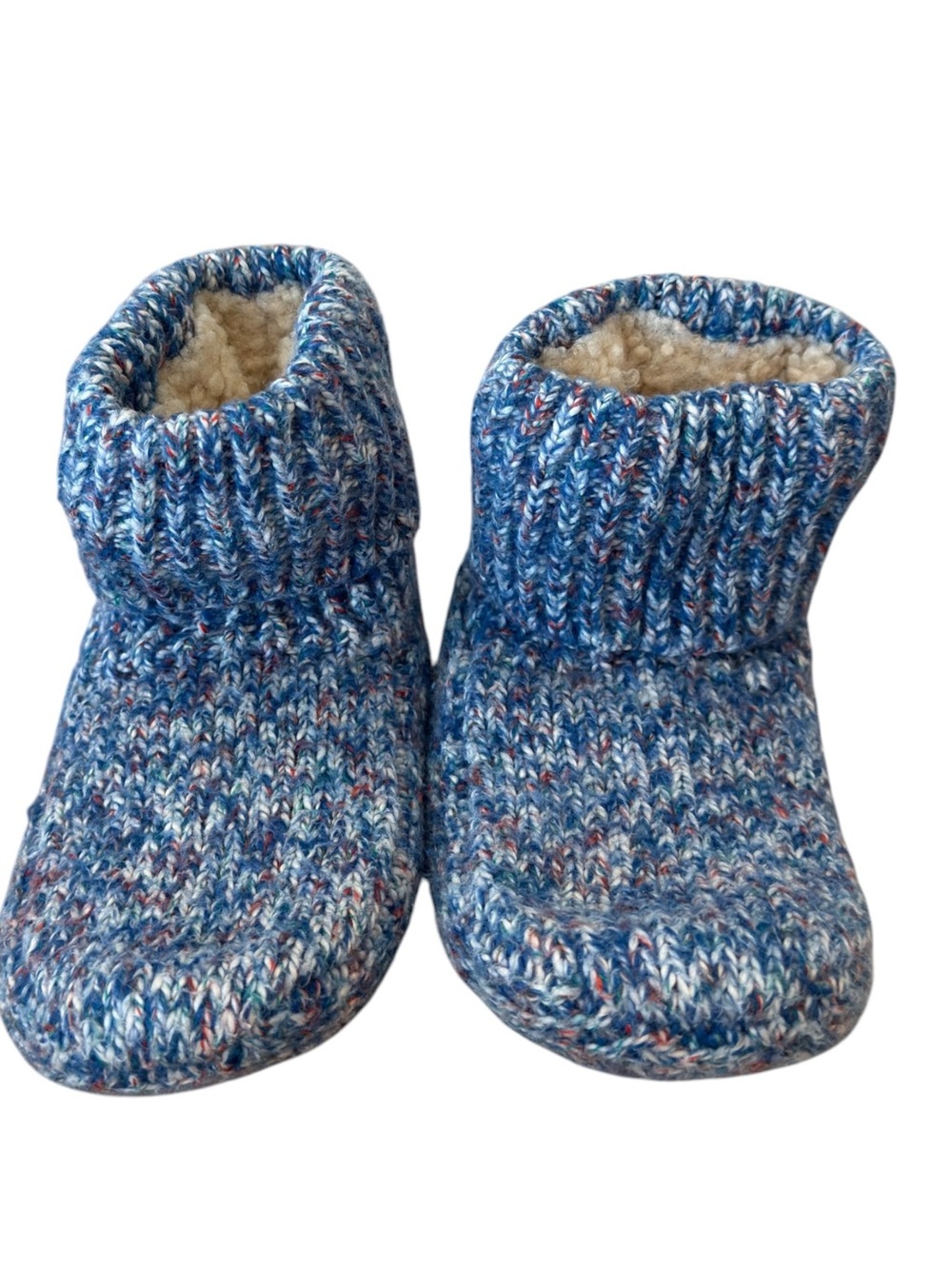 Bombas Little Kids Blue Cozy Gripper Slippers. 11-13.
